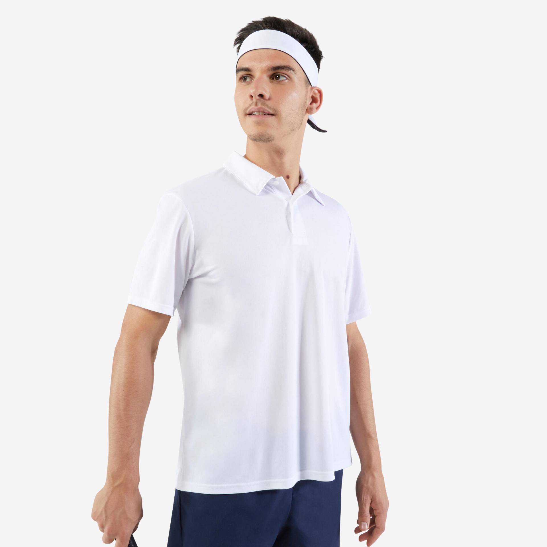 Herren Poloshirt kurzarm Tennis - Essential weiss von ARTENGO