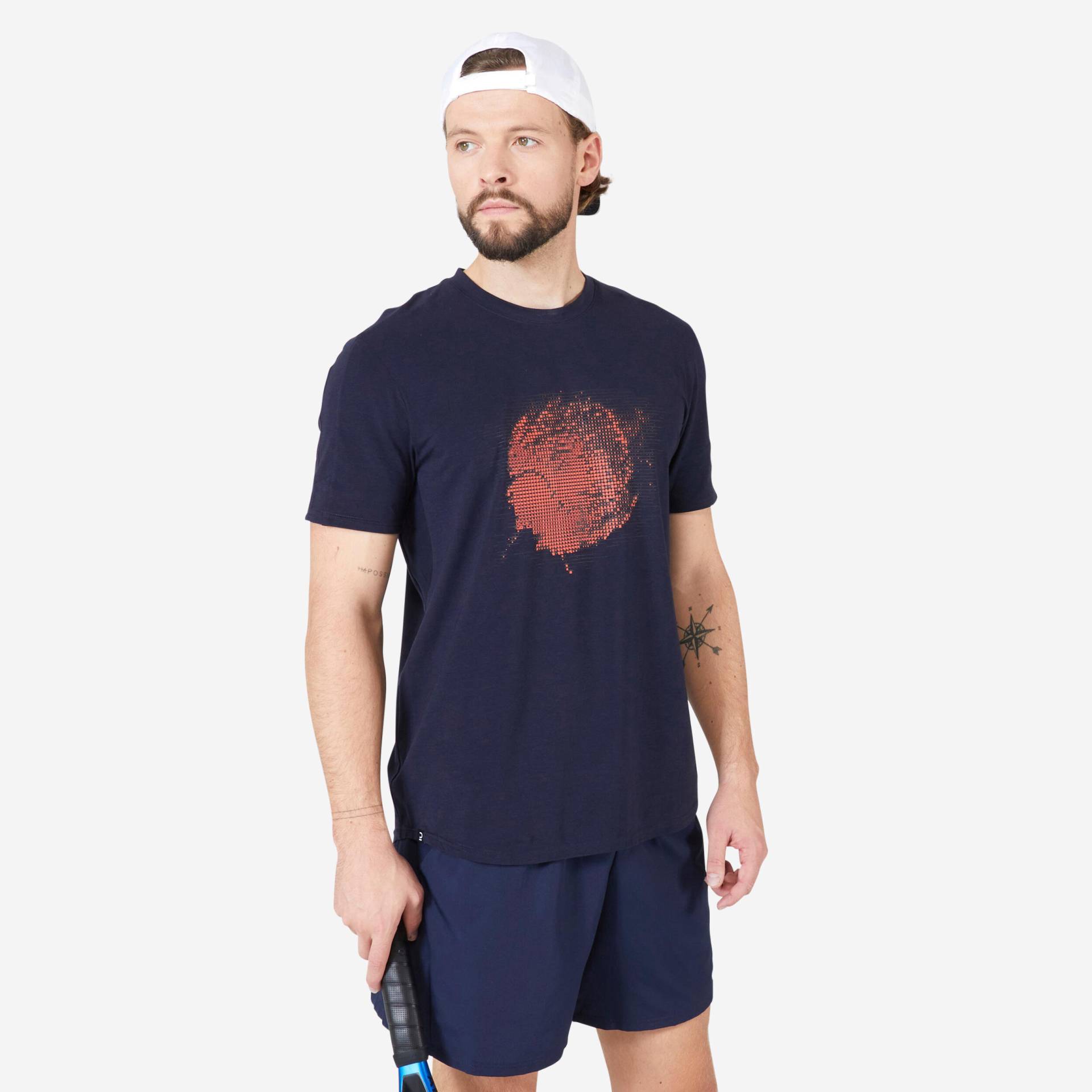 Tennis-Shirt Herren - Soft TTS marineblau von ARTENGO