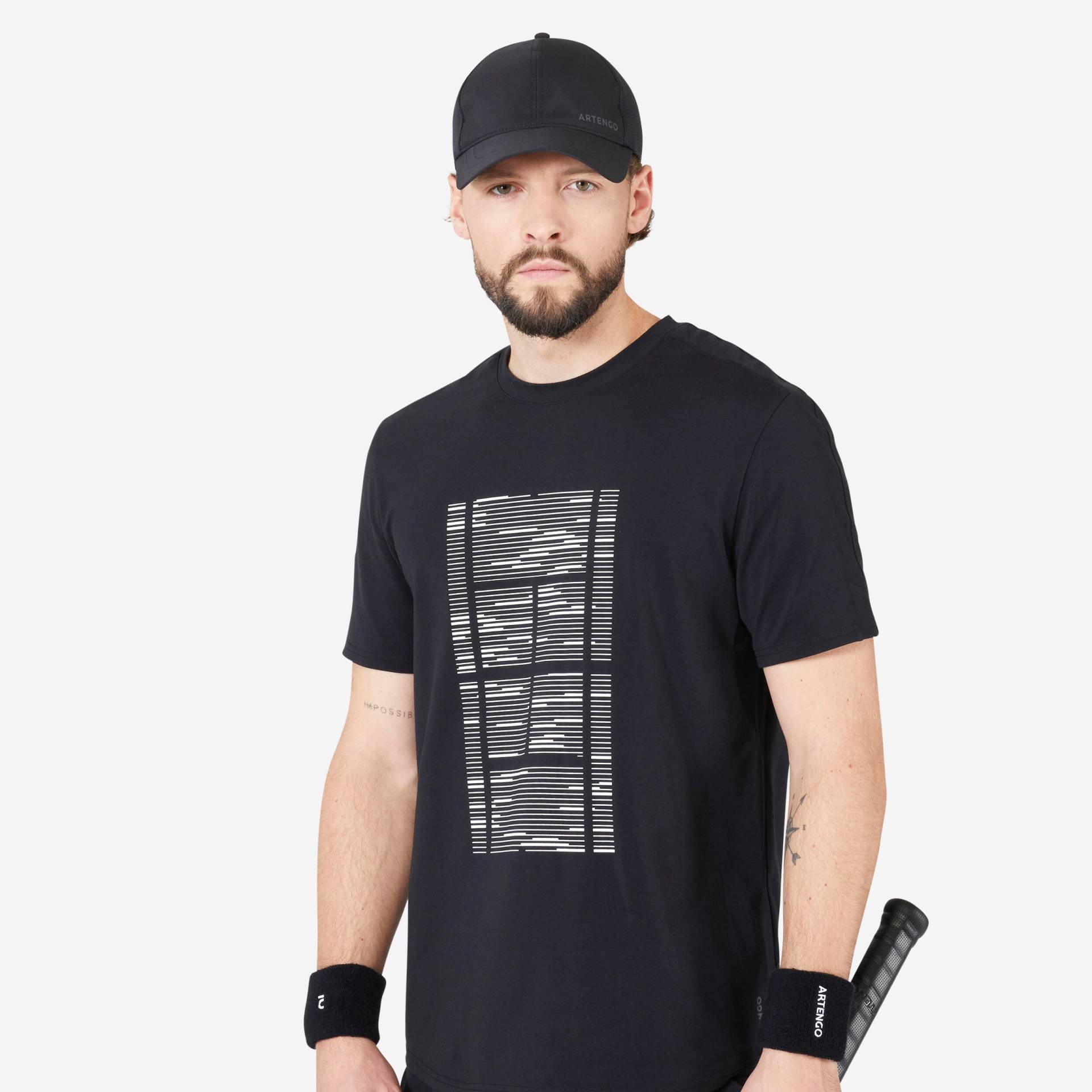 Tennis T-Shirt Herren - Soft TTS schwarz Tennis T-Shirt Herren - Soft TTS schwarz von ARTENGO
