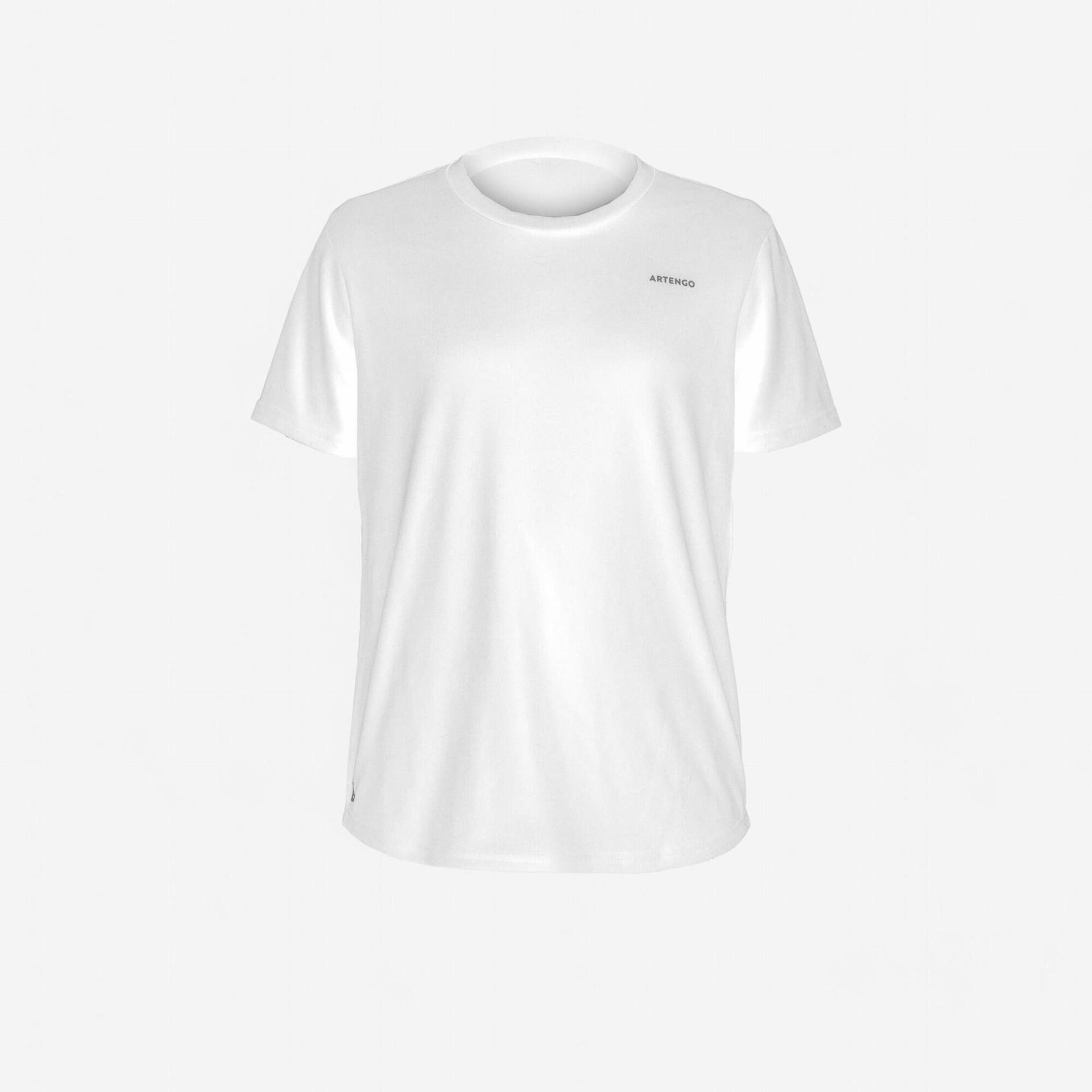 Tennis T-Shirt Kinder TTS100 JR Club weiss von ARTENGO