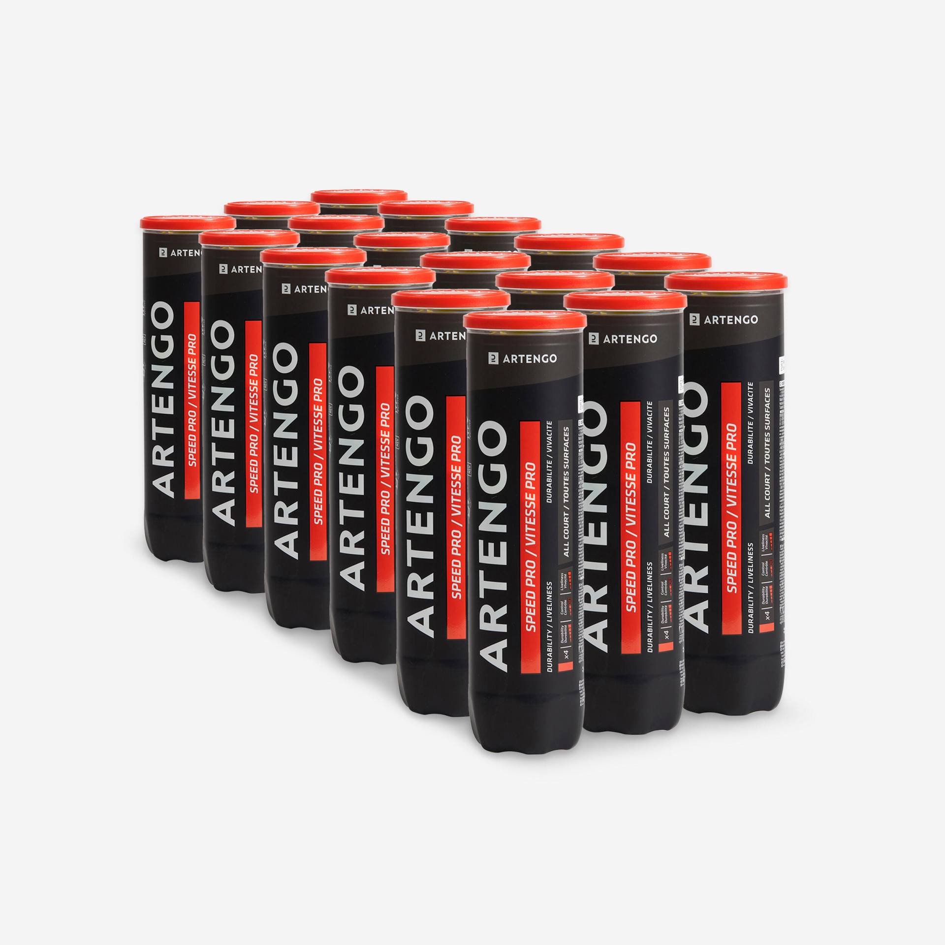 Tennisbälle TB Speed Pro - Karton 18 Dosen mit 4 Bällen Tennisbälle TB Speed Pro - Karton 18 Dosen mit 4 Bällen von ARTENGO