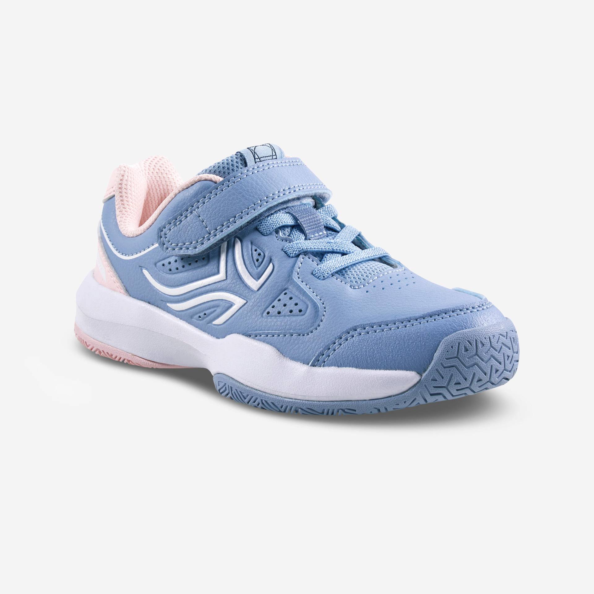 Tennisschuhe Turnschuhe Kinder mit Klettverschluss - TS530 grau/rosa von ARTENGO