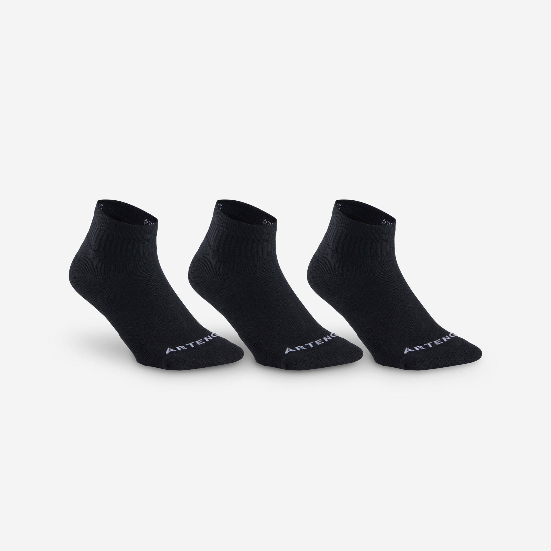 Tennissocken Mid 3er-Pack - RS 100 schwarz von ARTENGO