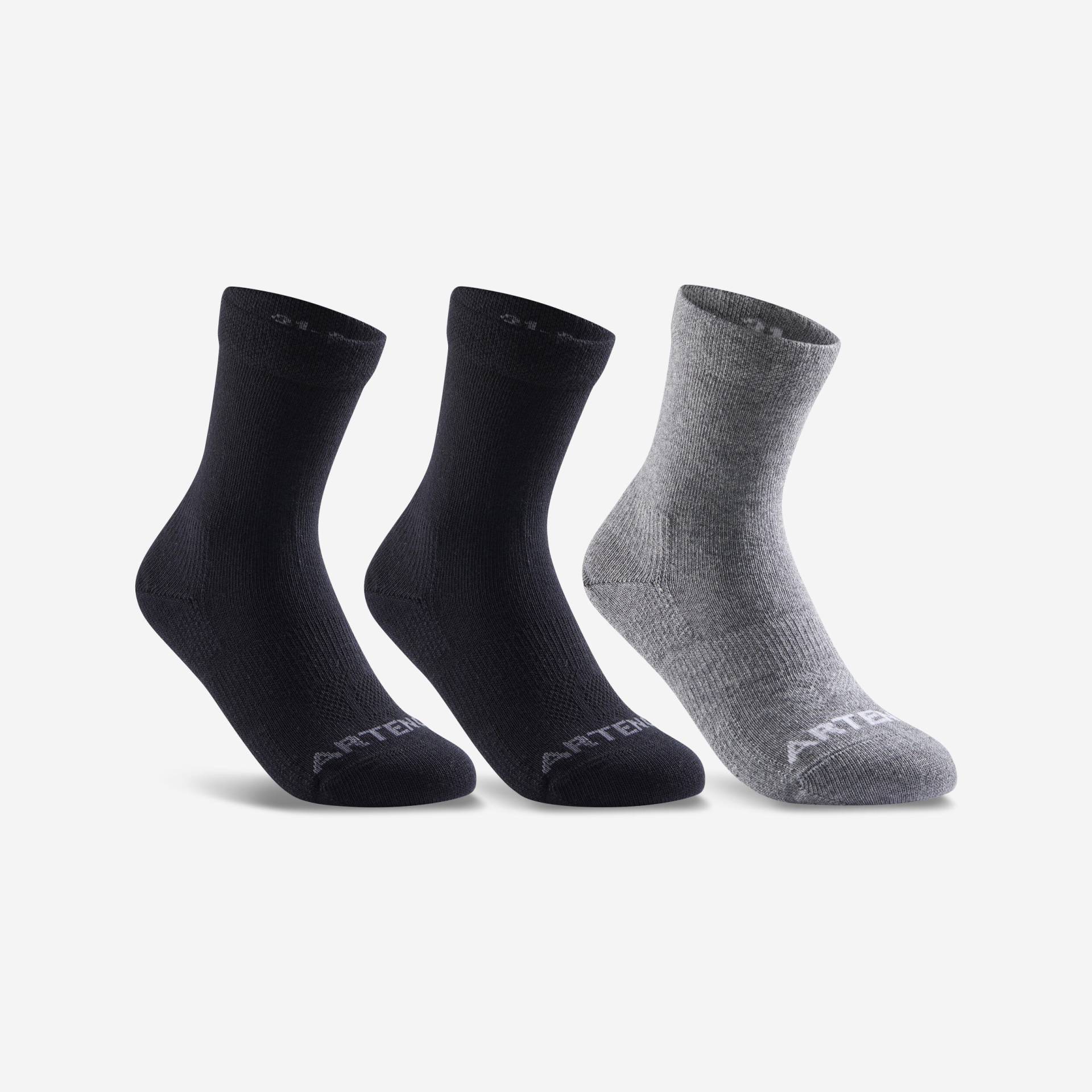 Tennissocken RS 160 High Kinder 3er-Pack schwarz/grau Tennissocken RS 160 High Kinder 3er-Pack schwarz/grau von ARTENGO