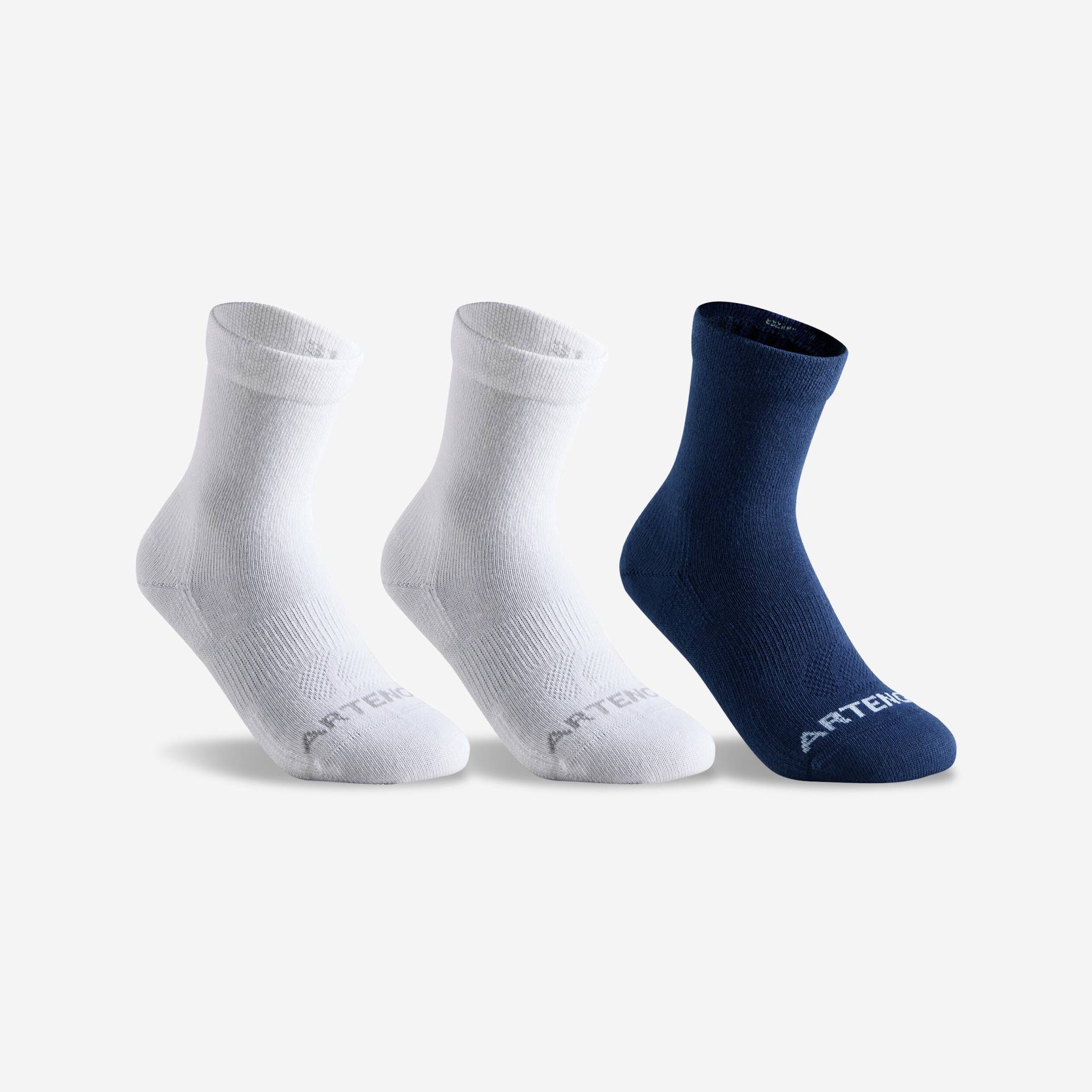Tennissocken RS 160 High Kinder 3er-Pack weiss/marineblau Tennissocken RS 160 High Kinder 3er-Pack weiss/marineblau von ARTENGO