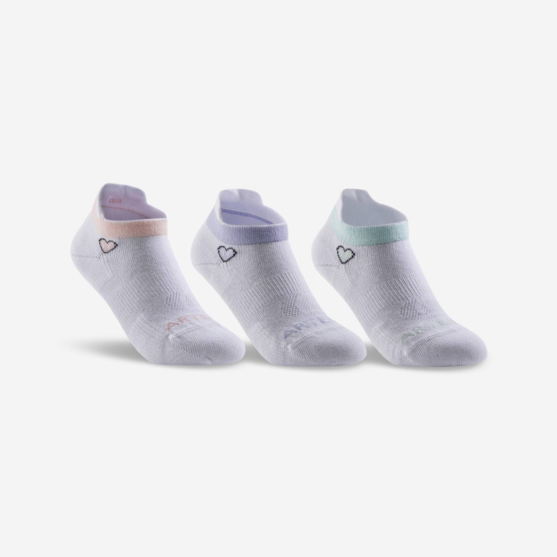 Tennissocken RS 160 Low Kinder 3er-Pack weiss Logo Tennissocken RS 160 Low Kinder 3er-Pack weiss Logo von ARTENGO