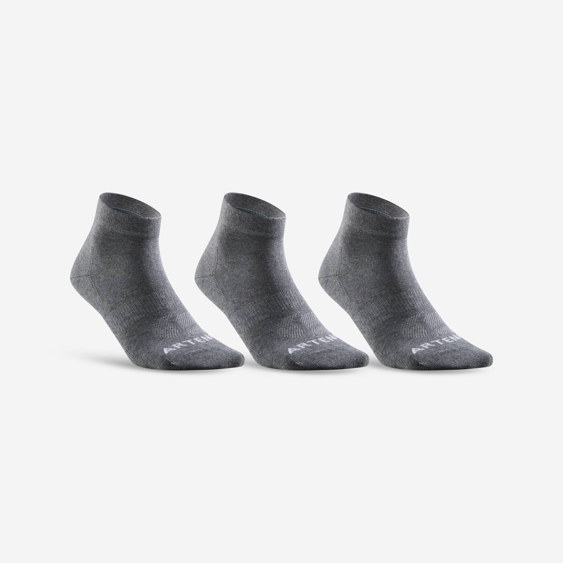 Tennissocken RS 160 Mid 3er-Pack dunkelgrau von ARTENGO