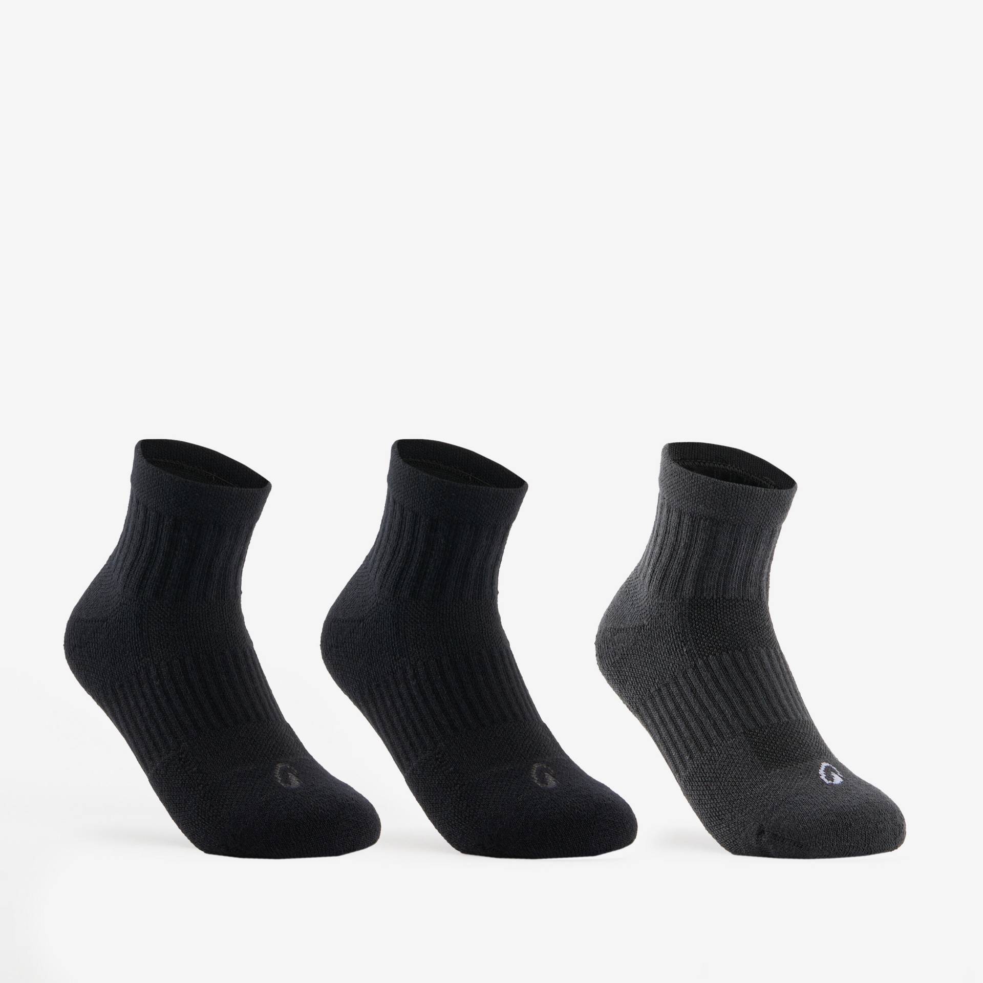 Tennissocken RS 500 High Kinder 3er-Pack schwarz/grau Tennissocken RS 500 High Kinder 3er-Pack schwarz/grau von Decathlon