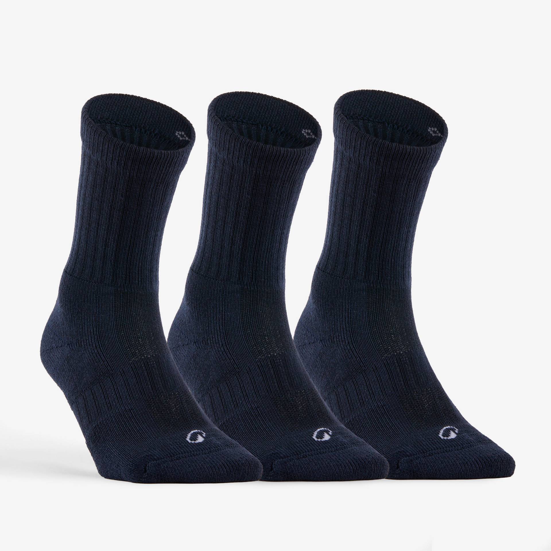 Tennissocken RS 500 High Lang 3er-Pack marineblau von Decathlon