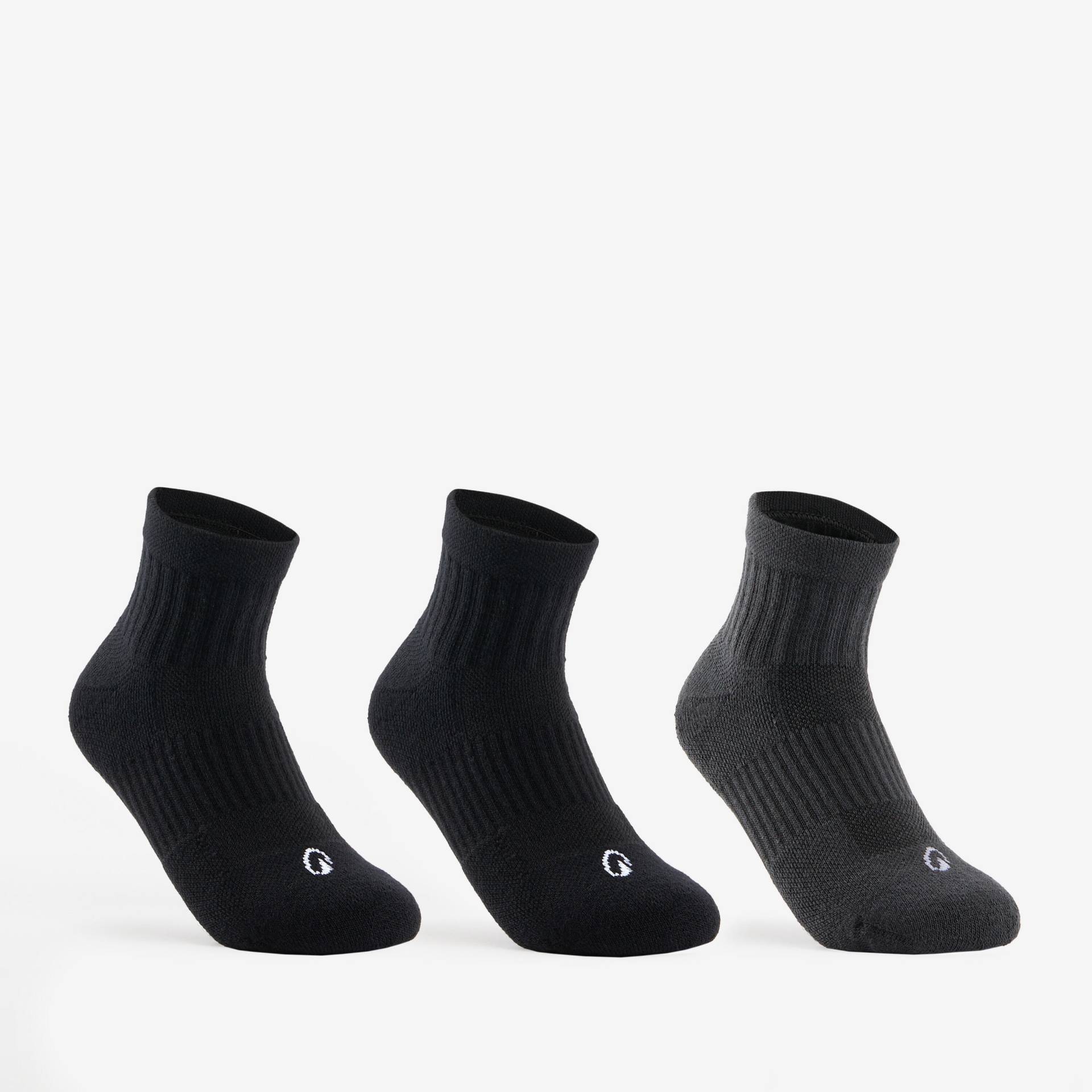 Tennissocken RS 500 Mid Kinder 3er-Pack grau/schwarz Tennissocken RS 500 Mid Kinder 3er-Pack grau/schwarz von Decathlon