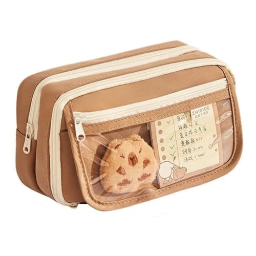 ARVALOLET 9-lagiges Kawaii-Federmäppchen mit Reißverschluss und Aufklebern, Capybara-Briefpapierhalter, Tasche, Leinen-Briefpapier-Aufbewahrungstasche for Kinder-Briefpapier ARVALOLET 9-lagiges Kawaii-Federmäppchen mit Reißverschluss und Aufklebern, Capybara-Briefpapierhalter, Tasche, Leinen-Briefpapier-Aufbewahrungstasche for Kinder-Briefpapier von ARVALOLET