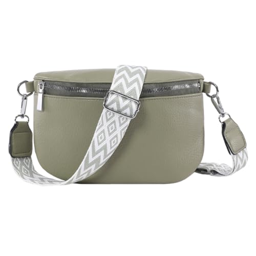 ARVALOLET Damen-PU-Brusttasche, Trendige Umhängetasche, große Kapazität, lässige Sling-Geldbörse, einfarbig, stilvolle Umhängetasche, Verstellbarer Riemen, Umhängetasche von ARVALOLET