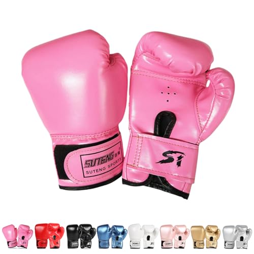 Arvalolet Kinder Boxhandschuhe PU Leder Boxhandschuhe Atmungsaktiv Muay Thai Handschuhe Taekwondo Handschuhe Jungen Mädchen Jugend MMA Muay Thai Kickboxing Coaching Training Kampfkunst von ARVALOLET