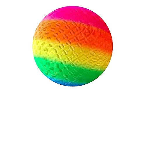 ARVOV PVC Bouncy Kickball, PVC Regenbogen Ball, Kinder Spielball, Wasserball Fußball, Strandball, PVC Ball für Indoor Outdoor 8,5-Zoll (Regenbogen) von ARVOV