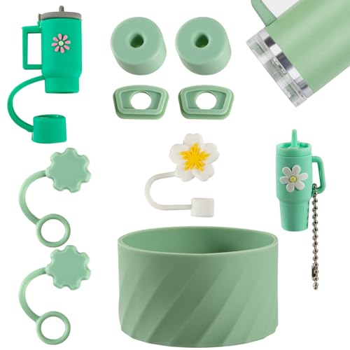 Stanley Cup Zubehör Grün, Stanley Becher Zubehör Accessories, enthält 4 auslaufsichere Silikonstopfen,4 Strohhalm Abdeckung, 1 Bottom Protector Silicone Boot für Stanley Cup 1,2 l- und 850 ml-Becher Stanley Cup Zubehör Grün, Stanley Becher Zubehör Accessories, enthält 4 auslaufsichere Silikonstopfen,4 Strohhalm Abdeckung, 1 Bottom Protector Silicone Boot für Stanley Cup 1,2 l- und 850 ml-Becher von ARVOV