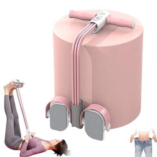 Swarous Multifunktionales Pedal Puller Widerstandsseil, Multifunktions-Pedal-Widerstandsband, 4/6-Rohr Elastisches Yoga Pedal Puller Widerstandsband, Spannseil, for Bauch, Taille, Arm(Pink,4-TUBE_SMAR von ARZARF