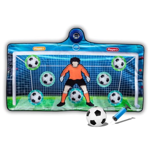 Elektronische Fußballmatte, Fußball Torwand mit Punktezähler, Fußballspiel elektrisch, Fußballtor mit Sensoren Batteriebetrieben Selbstklebend inkl. Ball und Pumpe Elektronische Fußballmatte, Fußball Torwand mit Punktezähler, Fußballspiel elektrisch, Fußballtor mit Sensoren Batteriebetrieben Selbstklebend inkl. Ball und Pumpe von ARZOM