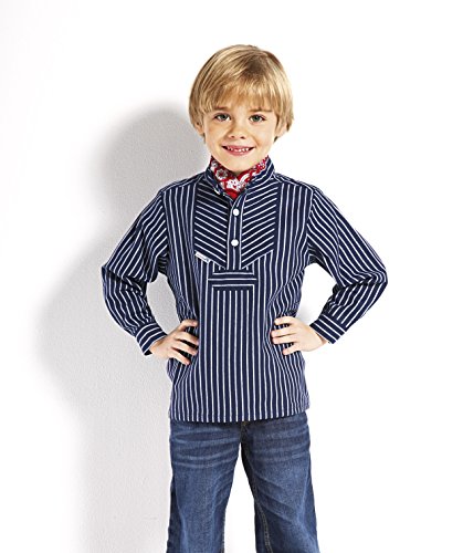 modAS Fischerhemd für Kinder breit gestreift klassischer Stil Größe 98 modAS Fischerhemd für Kinder breit gestreift klassischer Stil Größe 98 von modAS