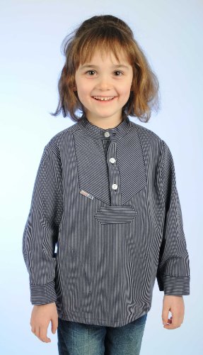modAS Fischerhemd für Kinder schmal gestreift Basic Größe 116 von modAS