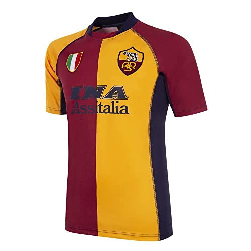 AS Roma Herren Rom Historisches Fußballtrikot, Gelb Rot, M von AS Roma