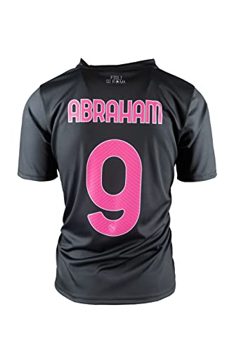 AS Roma SUPERPROMO Unisex – Kinder und Jugendliche Maglia Replica Bambino Third 22/23 Abraham Replica Ausweichtrikot, Nero e Rosa, 4 Anni von AS Roma