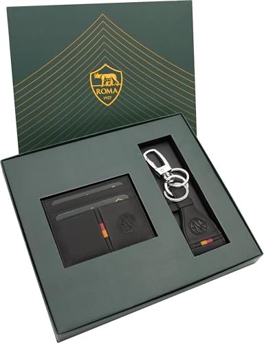 AS Roma 163448 Roma, Set mit Kartenhalter und Schlüsselanhänger, Unisex, Erwachsene, Schwarz, 20 x 15 x 3 cm AS Roma 163448 Roma, Set mit Kartenhalter und Schlüsselanhänger, Unisex, Erwachsene, Schwarz, 20 x 15 x 3 cm von AS Roma