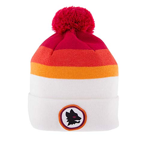 Copa AS Rom Retro Beanie Away Bommel-Mütze weiß weiß, Standard Copa AS Rom Retro Beanie Away Bommel-Mütze weiß weiß, Standard von AS Roma
