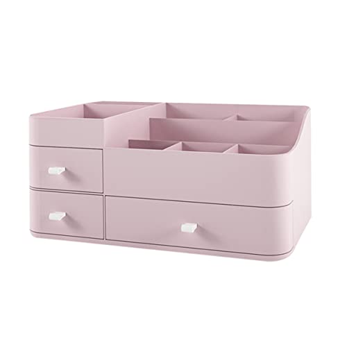 ASAKKURA 1 Stück Kosmetik Desktop Organizer Mit Schublade Rosa Kunststoff Kosmetikbox Für Make Up Und Beautyprodukte Ideal Für Schlafzimmer Und Badezimmer von ASAKKURA