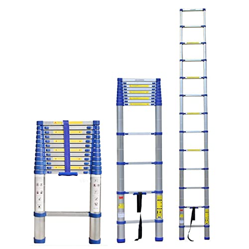 ASBEQUZBE Teleskopleiter Teleskopleitern Mehrzweck-Ausziehleiter Teleskopleiter Teleskopleiter für 8 m/7 m/6,2 m/5 m/4 m/3,8 m/2,6 m Dachzelt, Aluminium-Auszieh-Teleskopleiter Stabilize von ASBEQUZBE