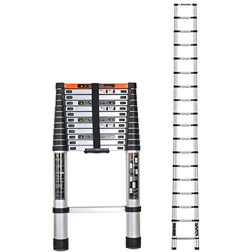 Teleskopleiter Teleskopleitern Mehrzweck-Ausziehleiter Teleskopleiter Teleskopleiter 16,4 Fuß 17 Fuß 17,7 Fuß 18,4 Fuß 20 Fuß, Aluminium-Teleskop-Ausziehleitern für Wohnmobildächer Stabilize von ASBEQUZBE