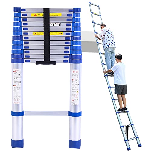 Teleskopleitern, Mehrzweck-Ausziehleiter, Teleskopleiter 8 m/7 m/6,2 m/5 m/4 m/3,8 m/2,6 m, Teleskop-Verlängerungsleiter, Aluminium-Teleskopleitern für Dächer, Heim-Lofts, Wohnmobil-Dachböden von ASBEQUZBE