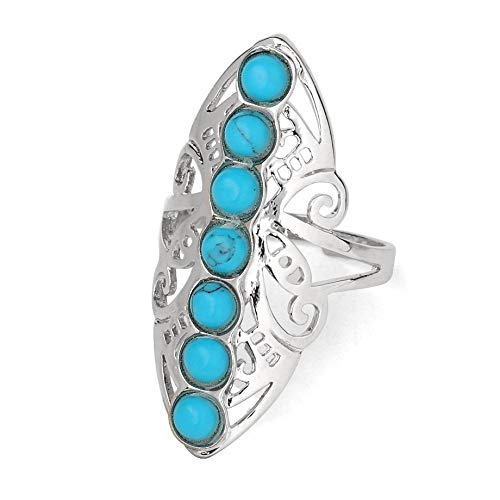 Natursteinring Kristall Breiter Hohler Blumenring Verstellbarer Offener Ring Für Frauen Yoga Reiki Gleichgewicht Steinringe Knöchel Fingerringe Ewigkeitsring Für Frauen Mädchen Junge, Blau Türkis Natursteinring Kristall Breiter Hohler Blumenring Verstellbarer Offener Ring Für Frauen Yoga Reiki Gleichgewicht Steinringe Knöchel Fingerringe Ewigkeitsring Für Frauen Mädchen Junge, Blau Türkis von ASDFY