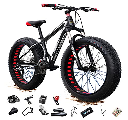 ASEDF 26in Mountainbike MTB Fatbike Erwachsene, Fat-Tyre-Mountain-Trail-Bike, 27/30-Gang-Fahrrad, Doppelte Vollfederung, Scheibenbremse, Orange/Cya 26in-30 Speed ASEDF 26in Mountainbike MTB Fatbike Erwachsene, Fat-Tyre-Mountain-Trail-Bike, 27/30-Gang-Fahrrad, Doppelte Vollfederung, Scheibenbremse, Orange/Cya 26in-30 Speed von ASEDF