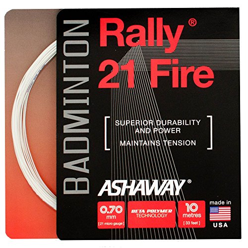 ASHAWAY Rally 21 Fire Badminton-Saiten-Set, Weiß von ASHAWAY