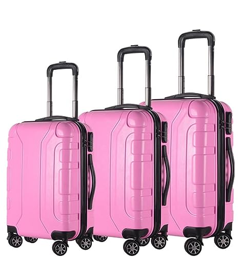 ASHSDI Koffer Reisekoffer Trolley 3-teiliges Gepäck-Set, Verschleißfest, 20/24/28 Zoll, Leichte Koffer-Spinnerräder Boardcase Handgepäck (Color : D, Size : 3pcs) von ASHSDI