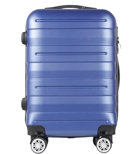 ASHSDI Koffer Reisekoffer Trolley Gepäckkoffer Hartschalengepäck Mit 4 Spinnerrädern, Leichter Koffer Boardcase Handgepäck (Color : Blue, Size : 20in) von ASHSDI