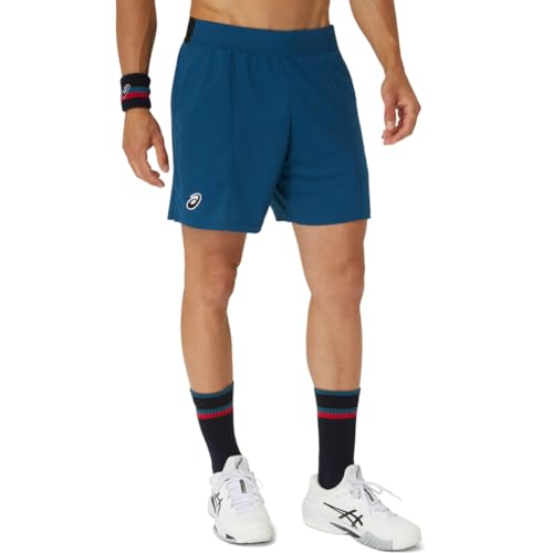 ASICS Klassische Herren-Tennisbekleidung, 17,8 cm, Größe L, Mako-Blau von ASICS