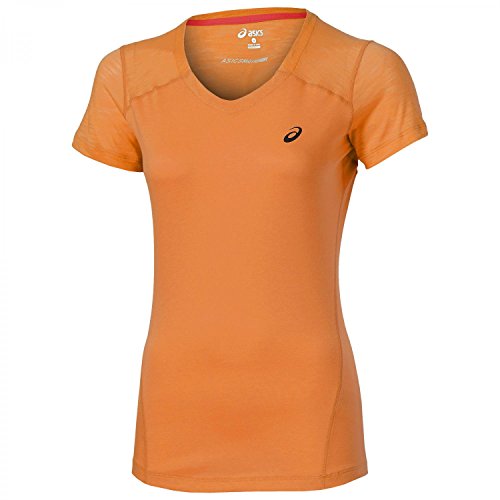 Asics Damen Oberbekleidung fuzzeX V-Neck Shortsleeve Top, orange, XS Asics Damen Oberbekleidung fuzzeX V-Neck Shortsleeve Top, orange, XS von ASICS