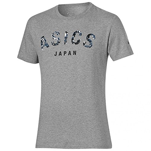 Asics Herren Oberbekleidung Camouflage Logo Short Sleeve Top, grau, S, 131529-0714 von ASICS