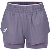 Asics Match Shorts Damen Lila - M von ASICS