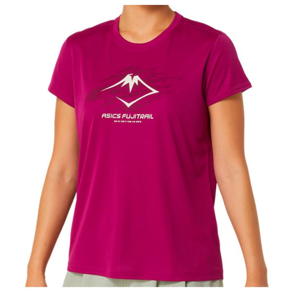 Asics - Women's Fujitrail Logo S/S Top - Laufshirt Gr XL rosa von ASICS
