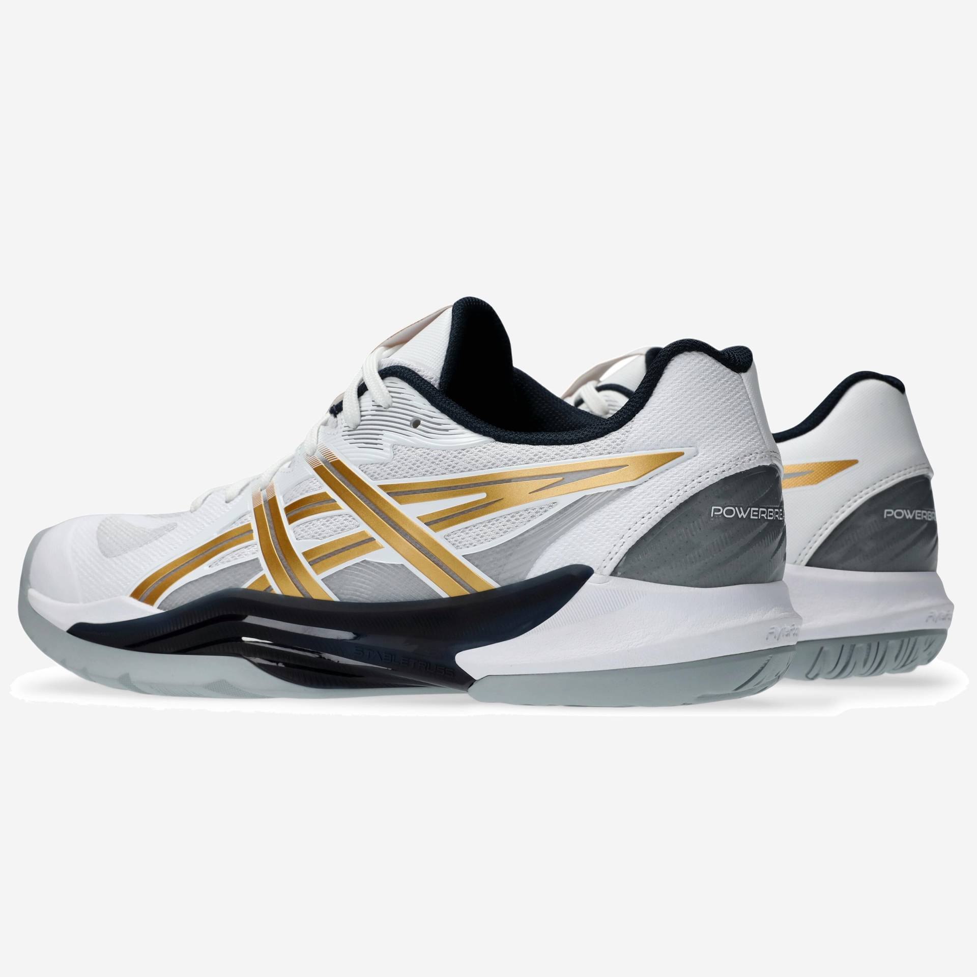 Damen/Herren Handball Hallenschuhe - Asics Powerbreak FF weiss/gold von ASICS