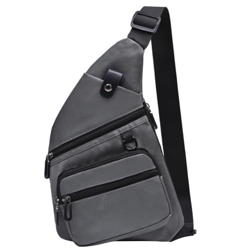 ASIEIT Anti-Diebstahl-Reisetasche, multifunktionale Gürteltasche, große Kapazität, mehrere Taschen, Brusttasche, Verstellbarer Riemen, wasserdicht, for Outdoor-Sportarten (grau) von ASIEIT
