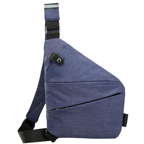 ASIEIT Herren-Mode-Brusttasche, Reise-Umhängetasche, großes Fassungsvermögen, einfache Umhängetasche, Anti-Diebstahl-Tasche, Verstellbarer Riemen, ergonomische Mini-Umhängetasche (Blaue link von ASIEIT