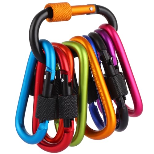 ASelected 10 Stück Karabinerhaken Klein Karabiner mit Schraubverschluss Karabinerhaken Aluminium Carabiner für Camping Angeln Wandern oder Reisen ASelected 10 Stück Karabinerhaken Klein Karabiner mit Schraubverschluss Karabinerhaken Aluminium Carabiner für Camping Angeln Wandern oder Reisen von ASelected