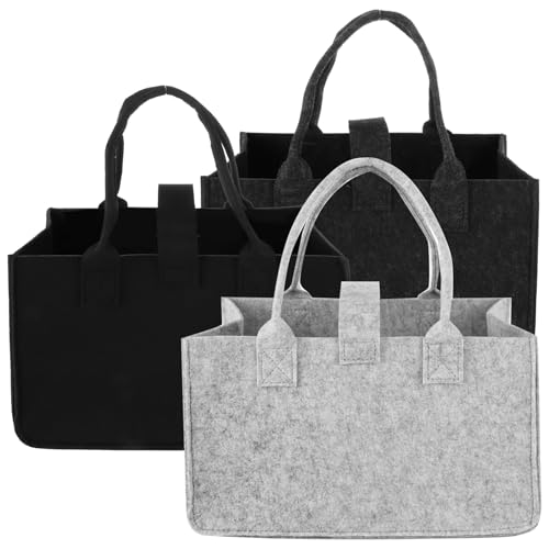 ASelected 3 Stück Filztasche Einkaufskorb Klein 30 x 20 x 18 CM Filztasche Klein Shopper Faltbar Und Wiederverwendbar zur Einkaufen Reisen Arbeit Picknick ASelected 3 Stück Filztasche Einkaufskorb Klein 30 x 20 x 18 CM Filztasche Klein Shopper Faltbar Und Wiederverwendbar zur Einkaufen Reisen Arbeit Picknick von ASelected