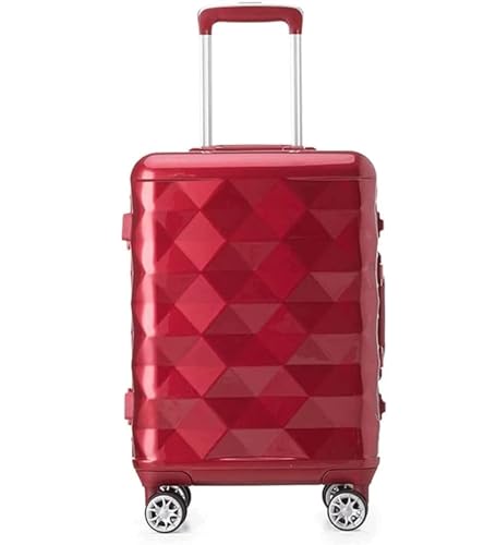 ASerZenith Handgepäck, Luxus-Kabinengepäck, multifunktionaler Trolley mit Trennwand, leiser Koffer mit Rollen, Handgepäck (Rosso 20 Zoll) von ASerZenith