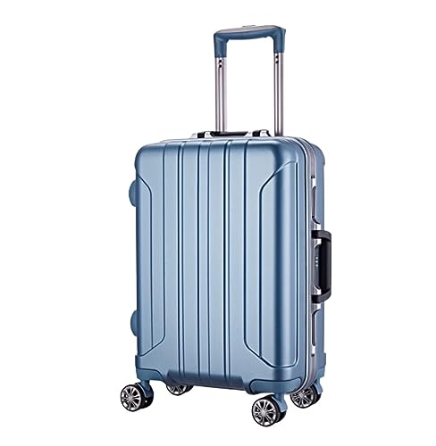 ASerZenith Handgepäckkoffer, Trolley aus Aluminiumlegierung, klassischer Koffer mit dicken Streifen, tragbar, langlebig, Handgepäck (A, 20 Zoll) von ASerZenith