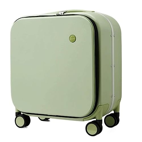 ASerZenith Handgepäckkoffer, tragbares Gepäck für Geschäftsreisen, Verstellbarer Trolley-Koffer mit Rädern (Grün, 18 Zoll) von ASerZenith