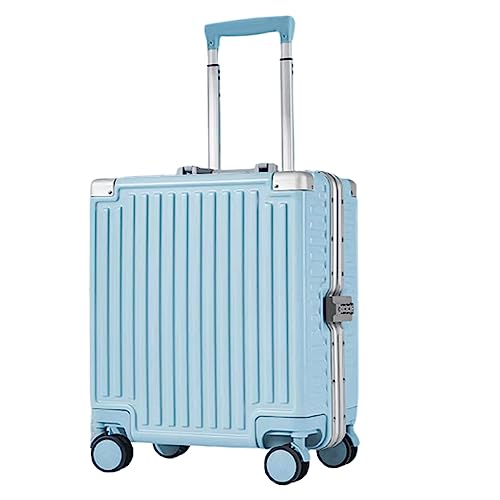 ASerZenith Koffer mit Rollen, Handgepäckkoffer mit großem Fassungsvermögen, verschleißfester Koffer, Koffer mit abnehmbarer Trennwand (Blau, 46 x 40 x 22 cm) von ASerZenith